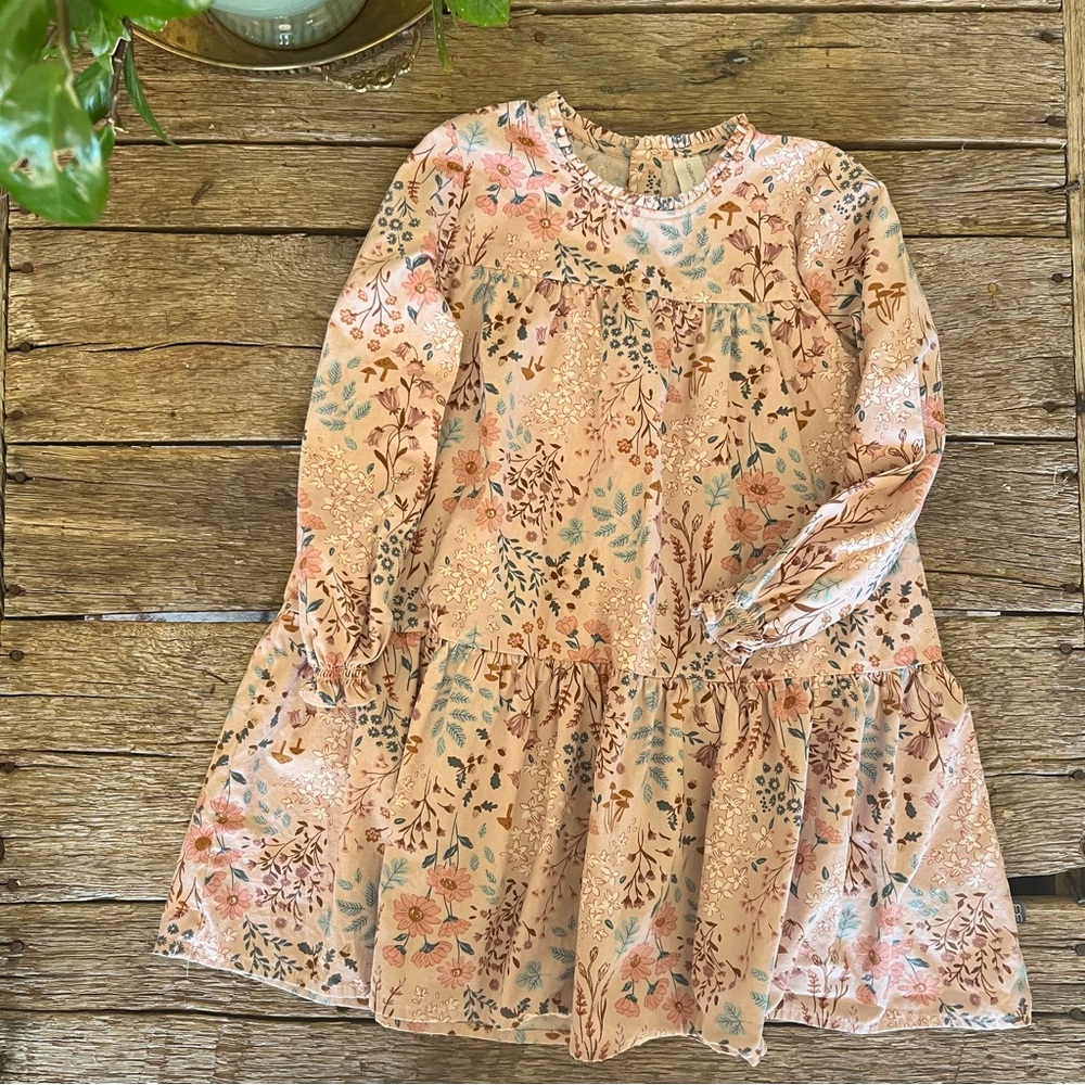 Modern Moments Pink Floral Dress Long Sleeve Size 5T